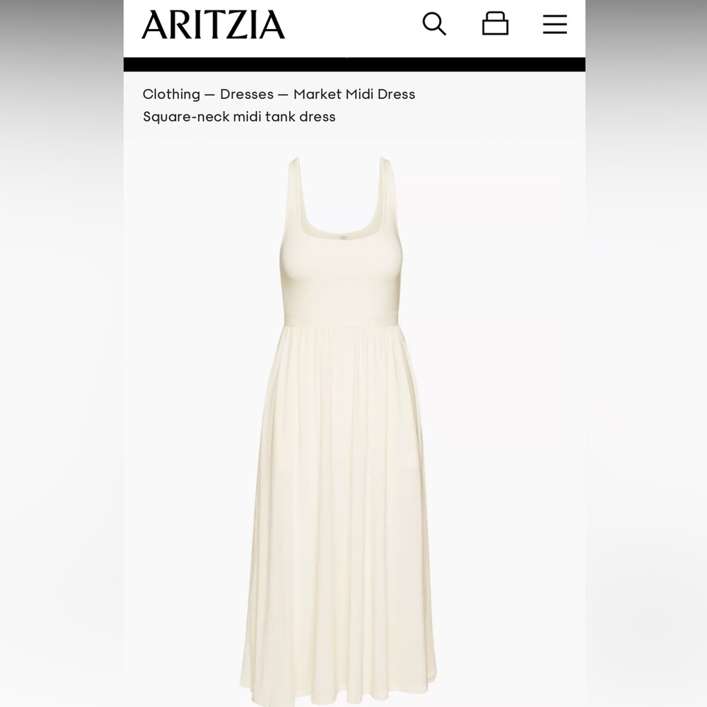 Aritzia Market Midi Dress - Light Birch, Medium